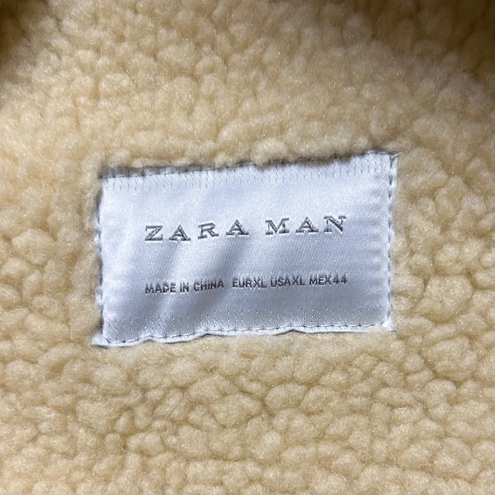 Zara gray with Cream Shearling Jacket - Picture 9 of 12